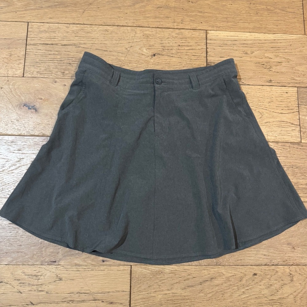 Eddie‎ Bauer Womens Gray Active Hiking Skort Size 10 Stretch Travel Skirt (908)